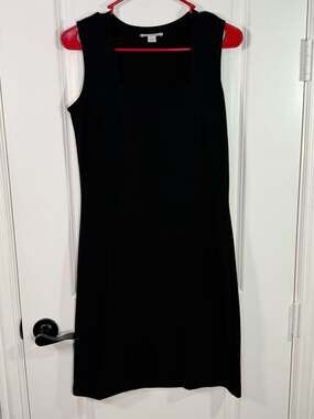 Boston Proper Sculpting Square Neck Sheath Dress Black Size S